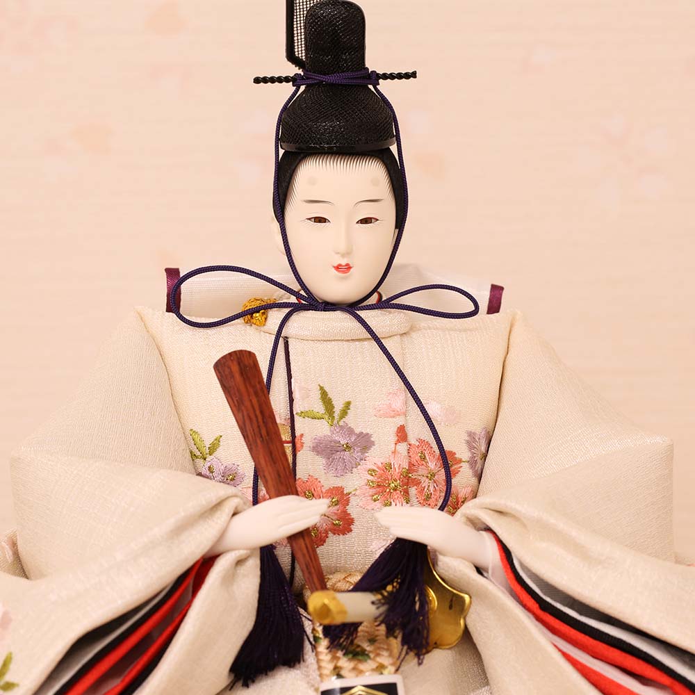 雛人形 工房天祥 収納芥子親王飾り 十二単 名入れ 立札 横幅66cm
