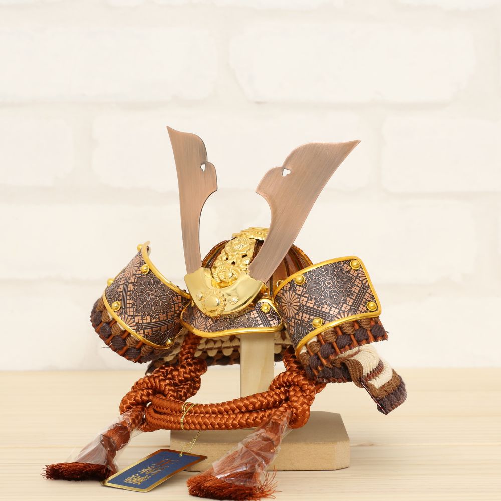 五月人形 コンパクト ケース飾り兜 ドーム型 丸形 ケース入り兜 7号兜