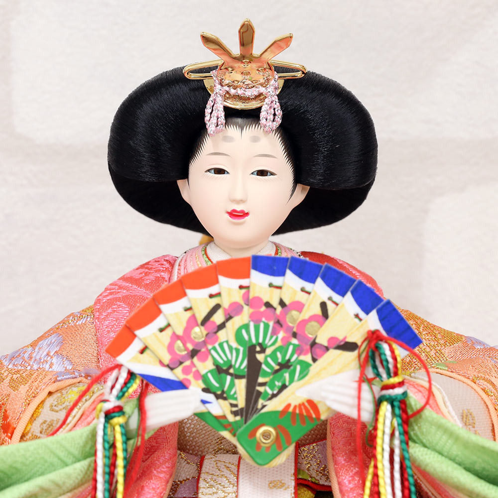 雛人形 工房天祥 小芥子親王 ピンク 白 パノラマ アクリル