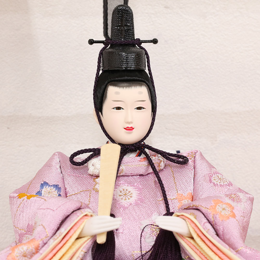 雛人形 工房天祥 小芥子親王 ピンク 白 パノラマ アクリル
