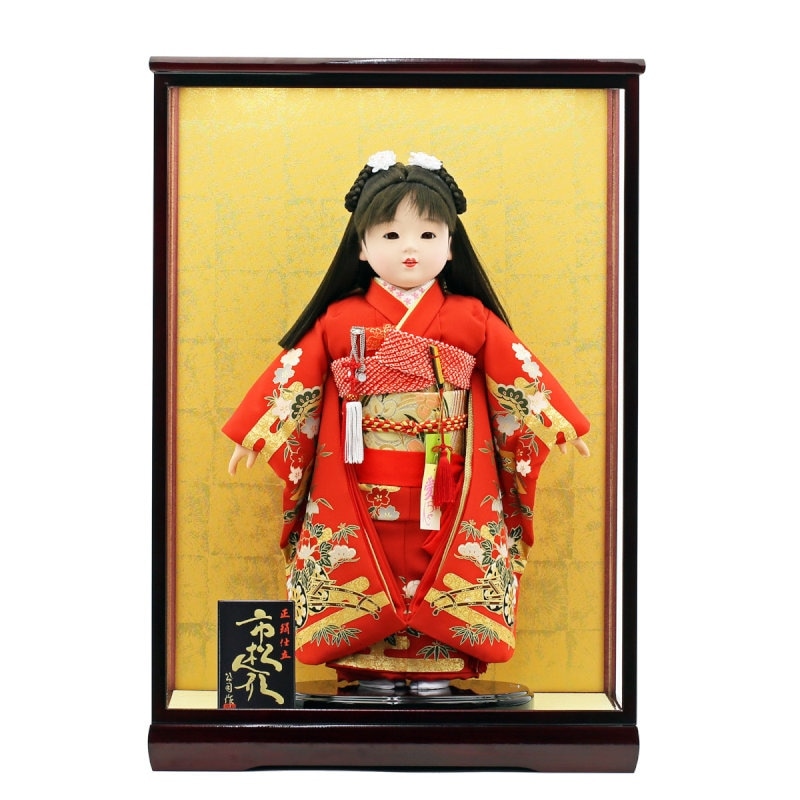 雛人形 公司 市松人形13号 ケース飾り 横幅42cm