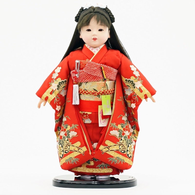 雛人形 公司 市松人形13号 ケース飾り 横幅42cm