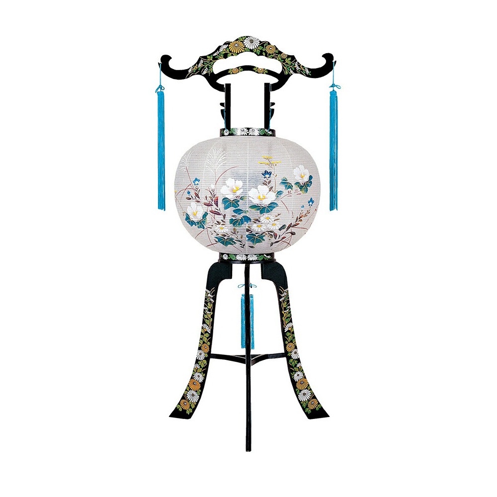 盆提灯 置き提灯 回転行灯 石谷 40W 紙張 芙蓉 プラスチック