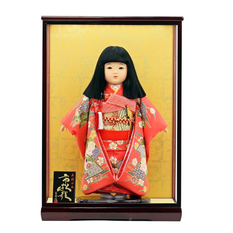 雛人形 公司 市松人形13号 ケース飾り 横幅42cm