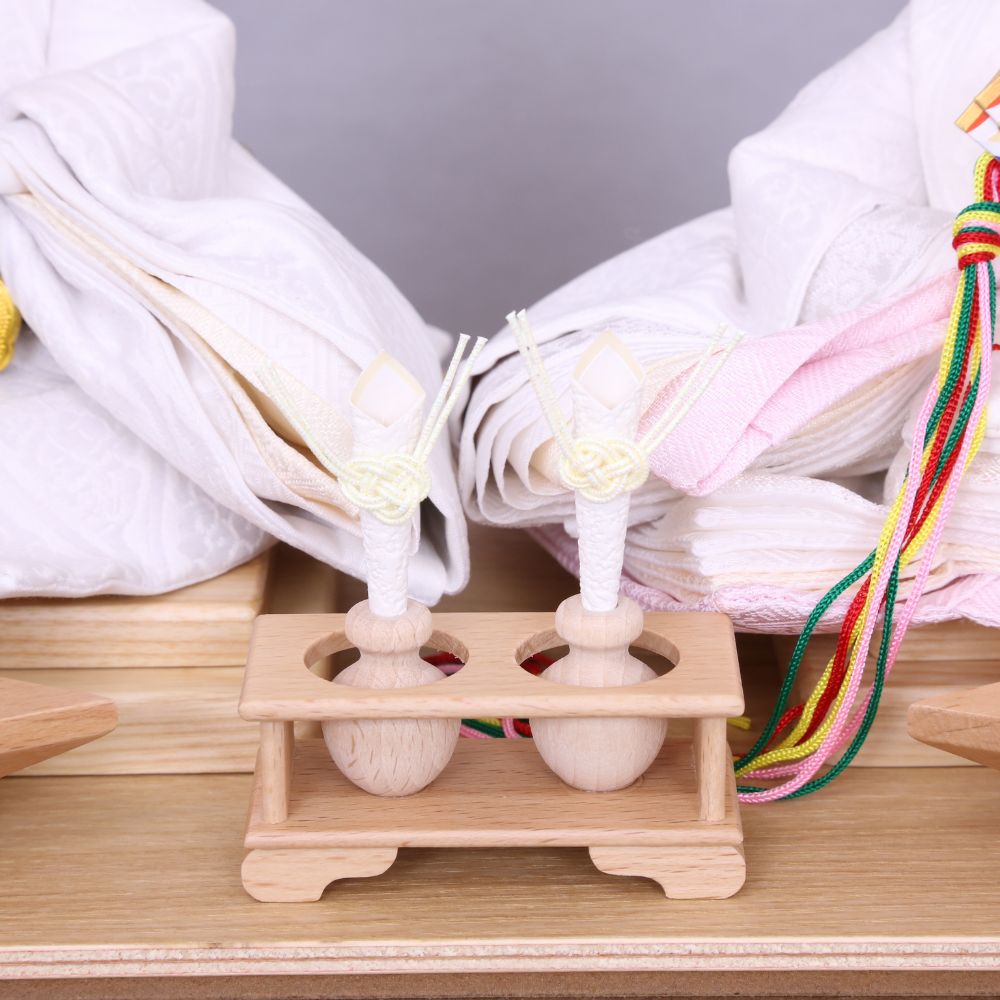 雛人形 コンパクト 木目 アクリル ケース入り 横幅51cm ひな人形 高級