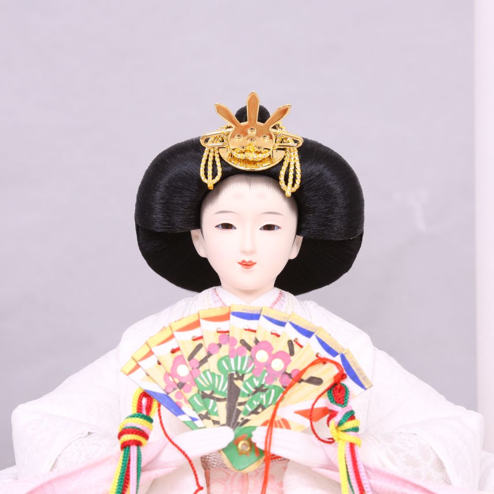 雛人形 コンパクト 木目 アクリル ケース入り 横幅51cm ひな人形 高級