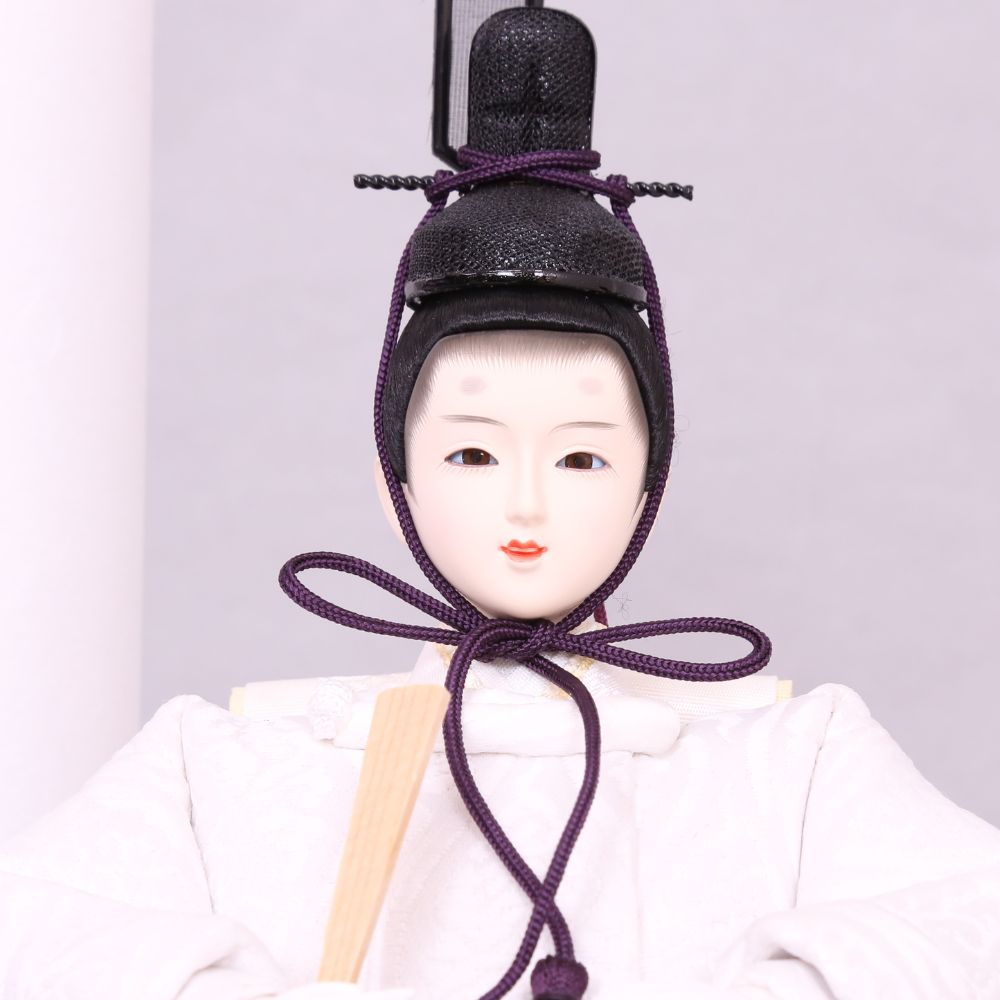 雛人形 コンパクト 木目 アクリル ケース入り 横幅51cm ひな人形