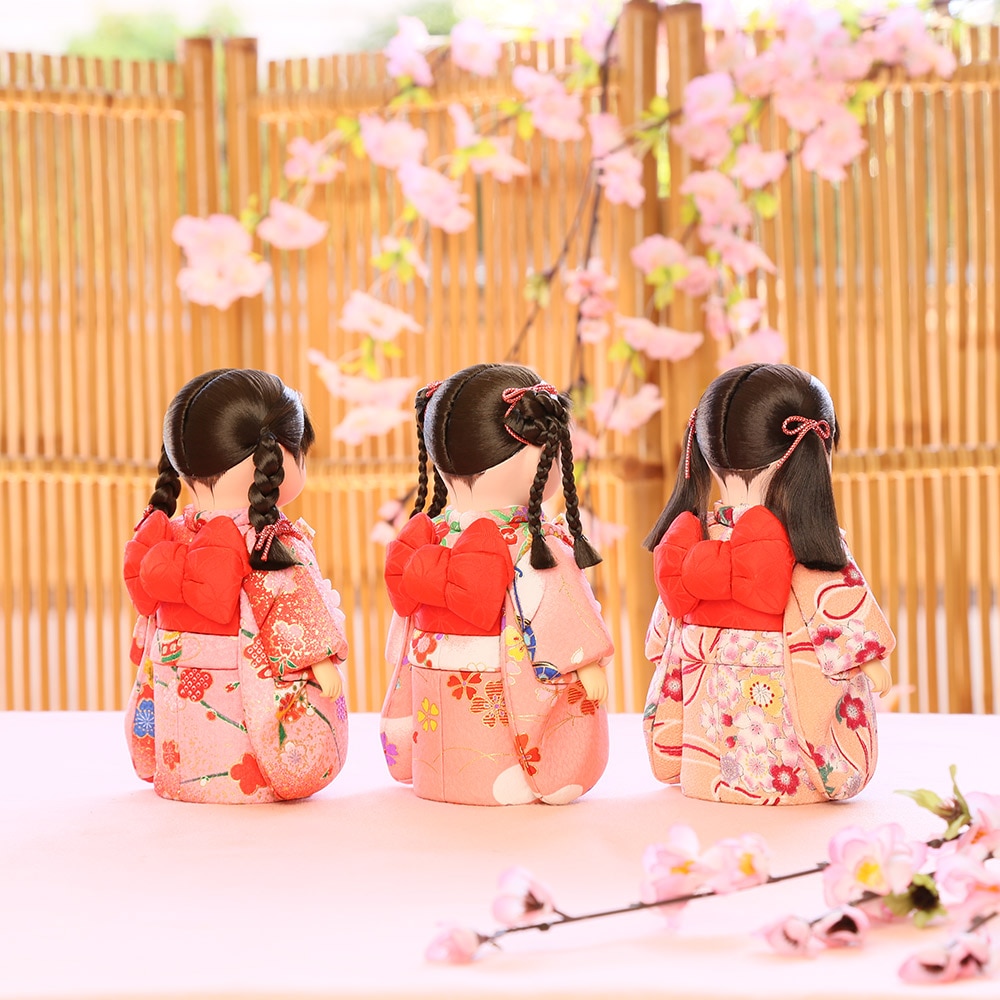 市松人形　　　　　　　2020410 さ 市松人形 齊藤公司作 ミニ松810口閉じ 横幅16.5cm