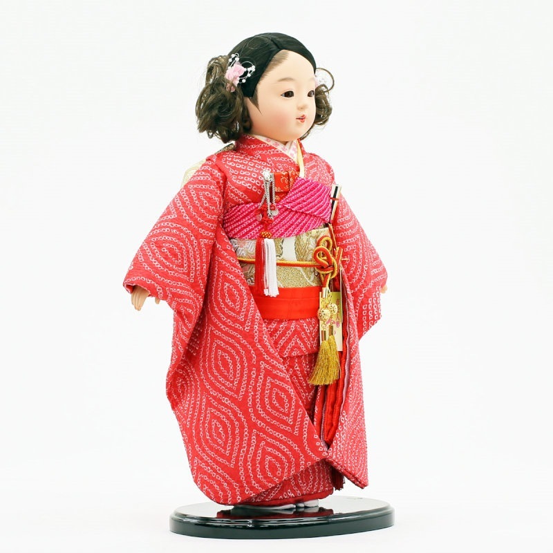 雛人形 公司 市松人形13号 ケース飾り 横幅42cm