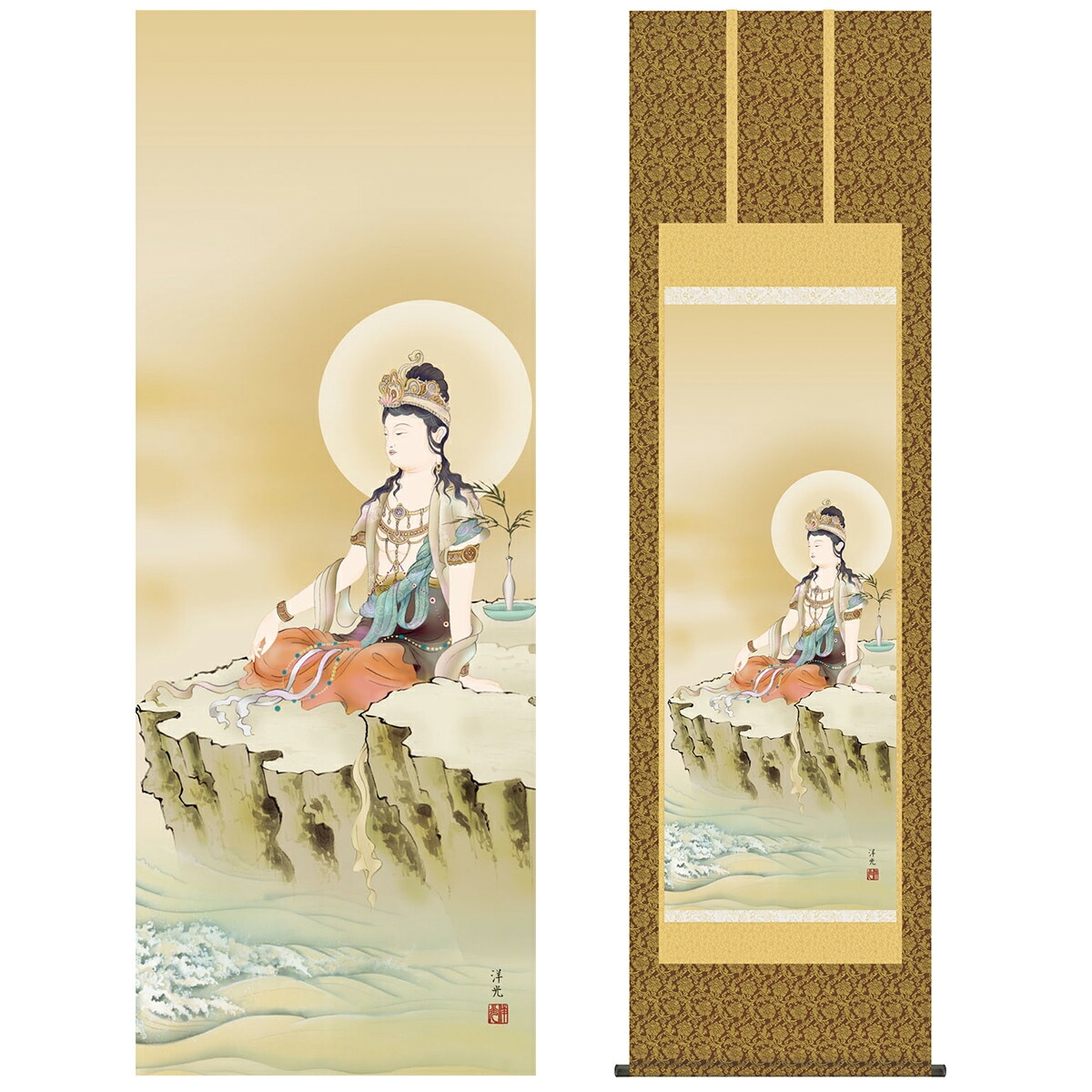 尾崎春秋 雲龍図 掛軸 絹本 開運 縁起物 守護 楽天市場】開運九頭馬 掛軸 縁起物 開運 掛け軸 赤富士 九頭馬 馬九