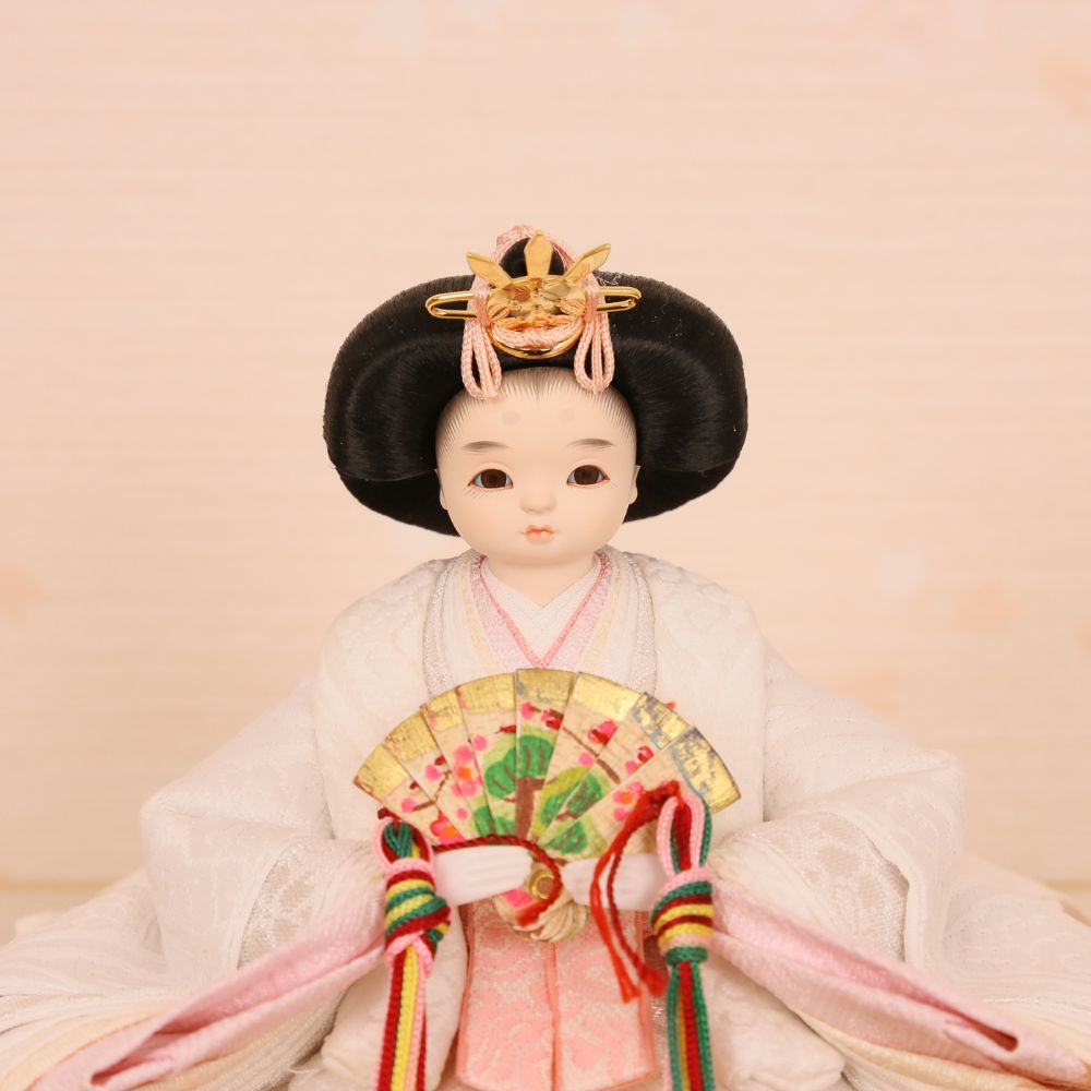雛人形 コンパクト ひな人形 親王飾り 柳親王 白 ピンク かわいい