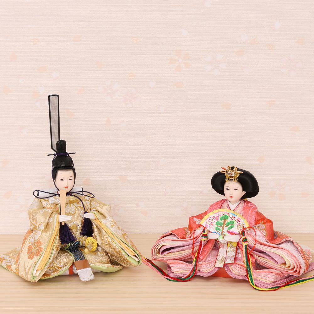 雛人形 ひな人形 コンパクト 横幅38cm 親王飾り はるる 小芥子親王