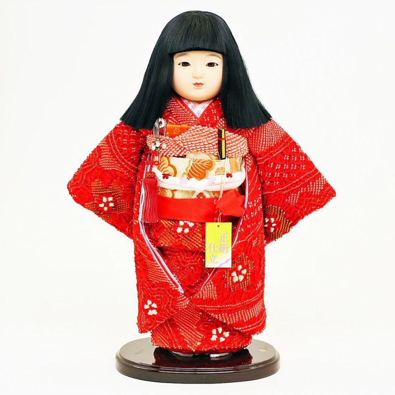 市松人形着物10号総絞り 市松人形 齊藤公司作 10号 愛ちゃん 正絹絞り 10l-100a-j