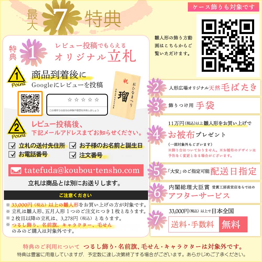 雛人形 コンパクト 宴桜 芥子親王 華紋様金屏風 横幅55cm