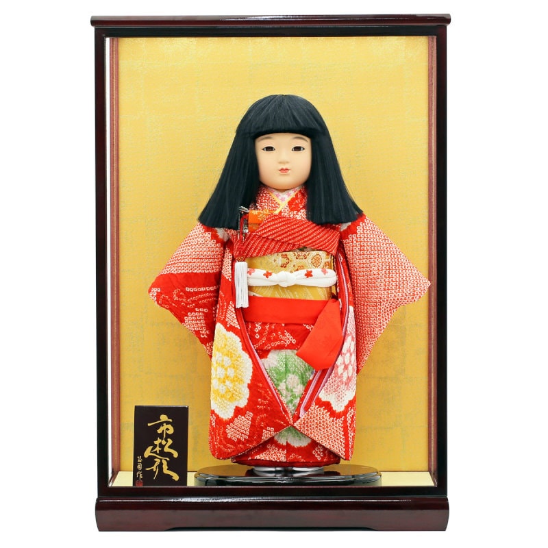 雛人形 公司 市松人形13号 ケース飾り 横幅42cm
