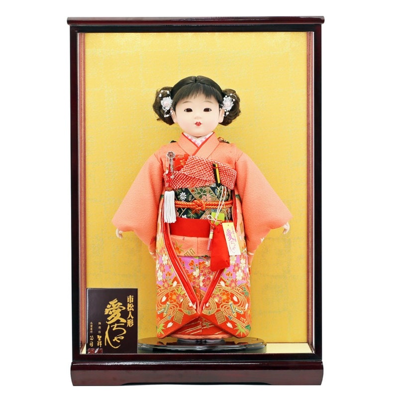 雛人形 公司 市松人形13号 ケース飾り 横幅42cm