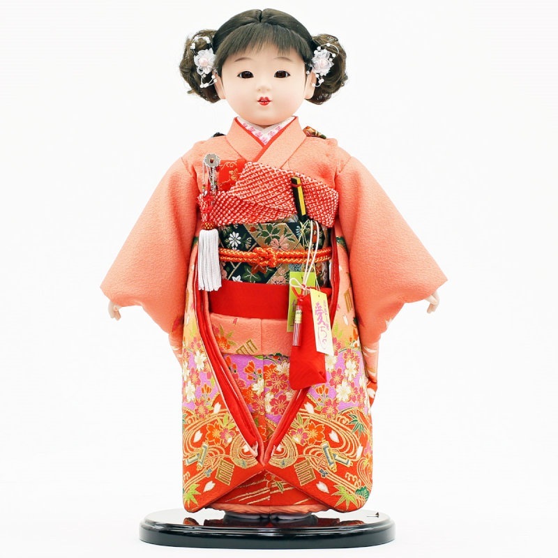雛人形 公司 市松人形13号 ケース飾り 横幅42cm