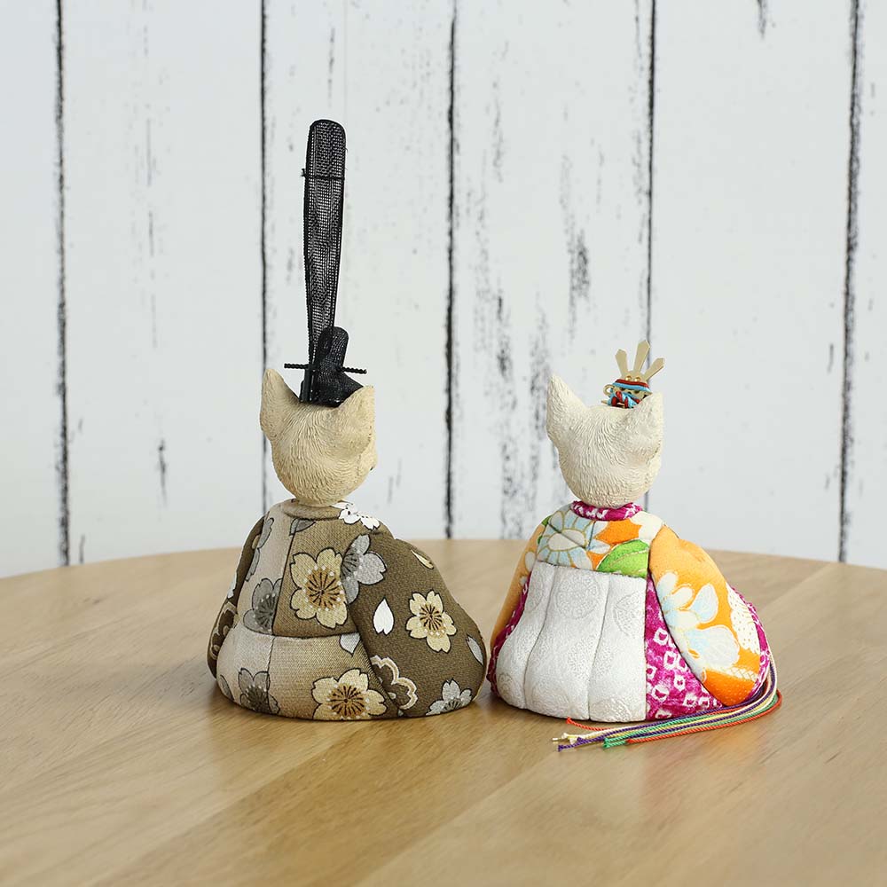 雛人形 工房天祥 犬のお雛様 大 チワワ 木目込み人形 横幅9.5cm