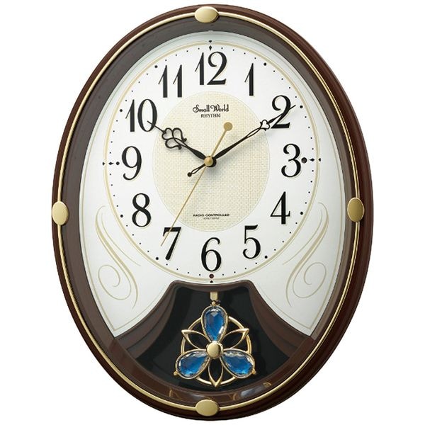 リズム 電波メロディ掛時計“スモールワールドリリィN”