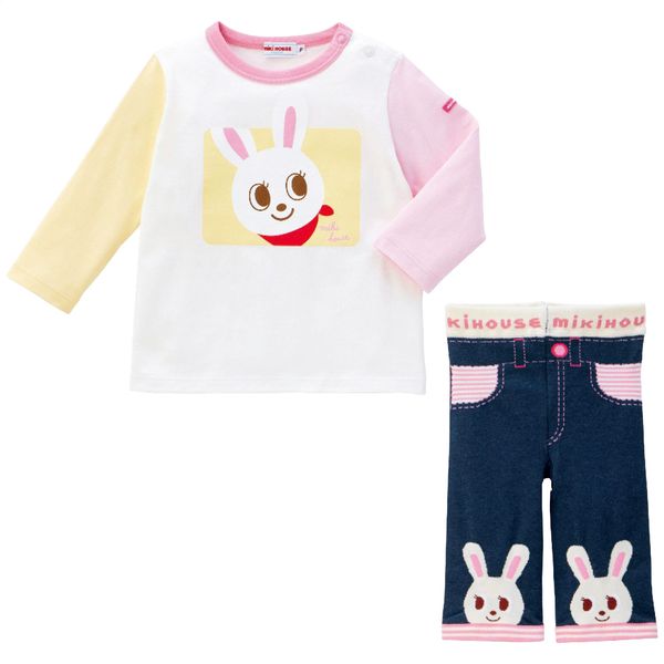 ミキハウス Tシャツ＆スパッツセット ピンク