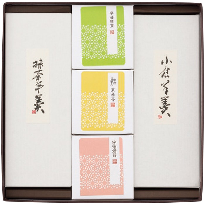【送料込み】絹ごし羊かん(抹茶・小倉)2本・宇治茶セット