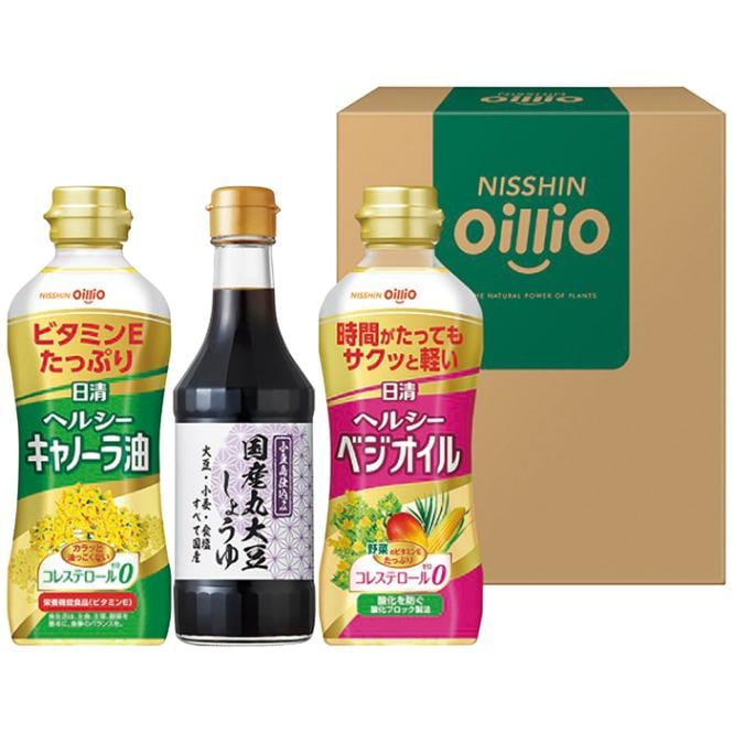 日清オイリオ 日清ヘルシーオイル＆国産丸大豆醤油ギフト TOS-15A