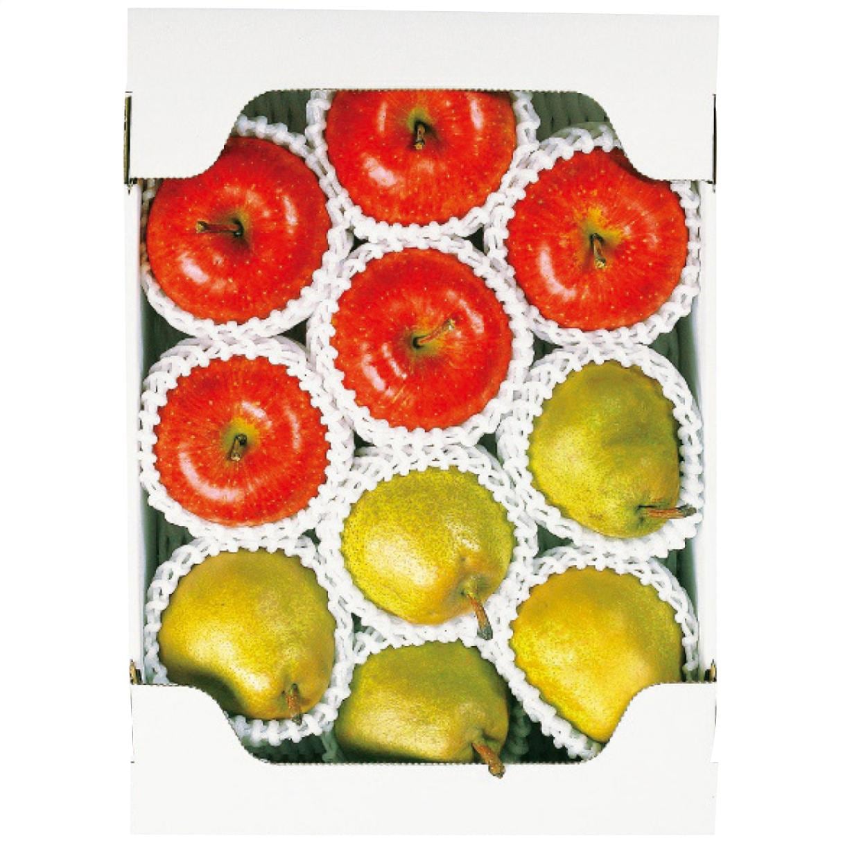 【送料込み】いずみ会の山形産サンふじりんごとラ・フランス約3kg