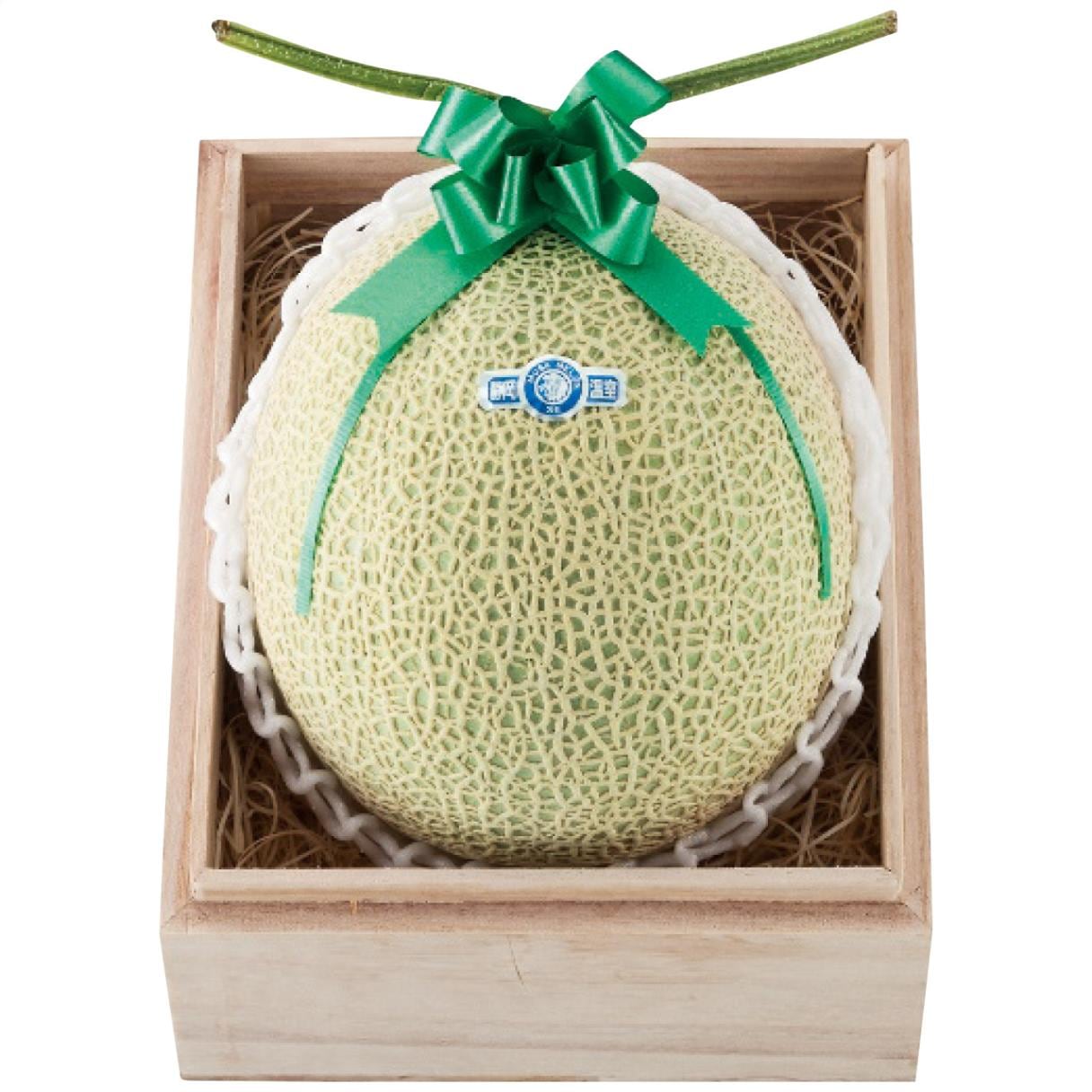 【送料込み】温室マスクメロン1玉(木箱入)