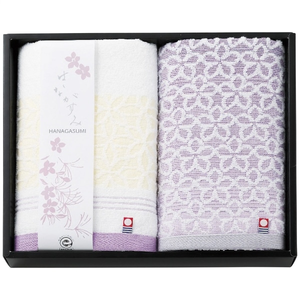はながすみ フェイスタオル2枚セット パープル
