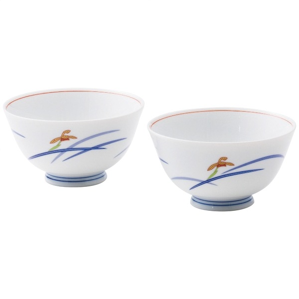 香蘭社 オーキッドブルーム 組飯碗