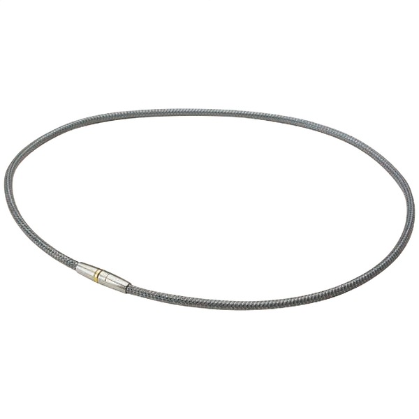 ファイテン RAKUWA磁気チタンネックレス メタルトップ グレー/シルバー