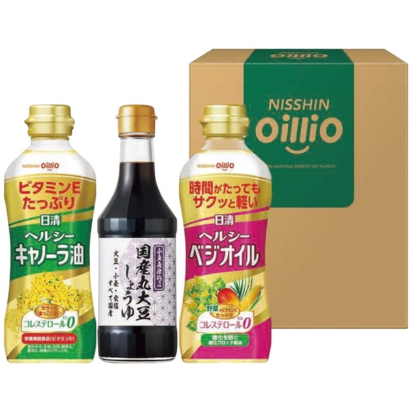 日清オイリオ 日清ヘルシーオイル＆国産丸大豆醤油ギフト TOS-15A