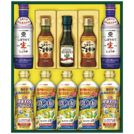 日清オイリオ ヘルシーオイル＆キッコーマン生しょうゆギフト NK-55