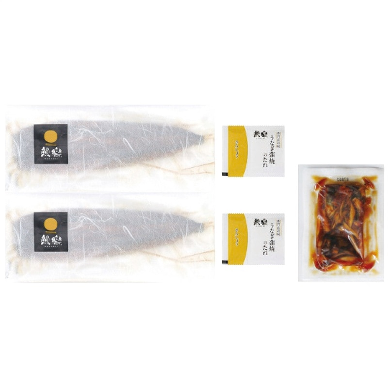 【送料込み】鰻楽 九州産うなぎ蒲焼2尾+蒲焼きざみごぼう入1袋