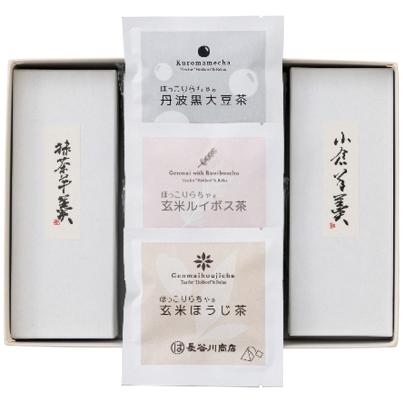 【送料込み】菓心谷常 絹ごし羊羹(抹茶・小倉)2本・お茶3種セット