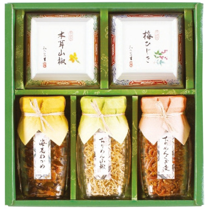 【送料込み】京・料亭　わらびの里 京楽味 佃煮詰合せ わW-25