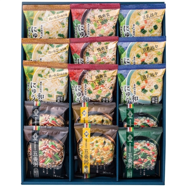 くらすわ 和養生にゅうめん3種と五養粥3種 15食セット WGK-50