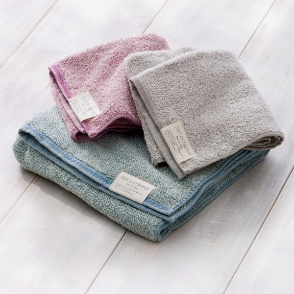 ココチエナ フェイスタオル3枚セット ブルー