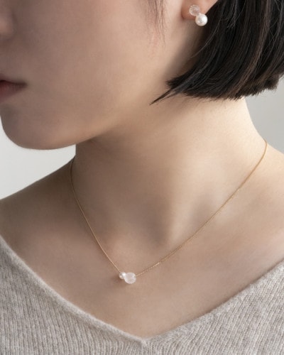 ネックレス スノーパール K10