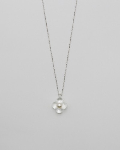 ペンダント HANA S クリア シルバー