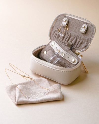 アクセサリーポーチ A&A スモア ピンクベージュ