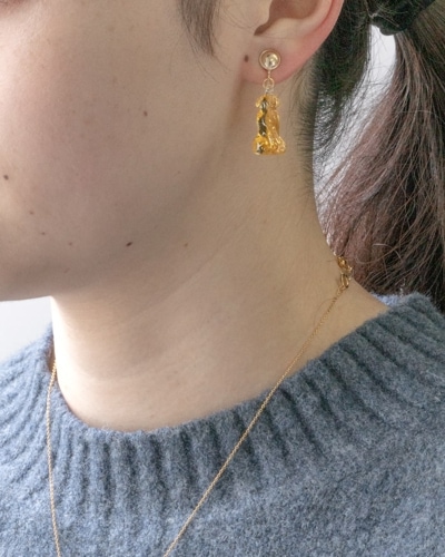 イヤリング ゴールデンレトリバー color GF｜数量限定