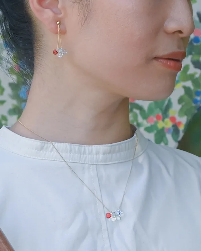 ファイナルファンタジーXIV×HARIO ピアス　と　ネックレス　セット 受注期間4／16～5／15】【9月上旬以降届け】再販 FF