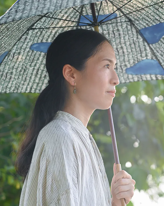 イイダ傘店 イヤリング 森