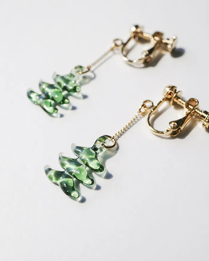 イイダ傘店 イヤリング 森