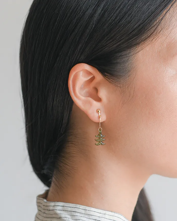 イイダ傘店 イヤリング 森