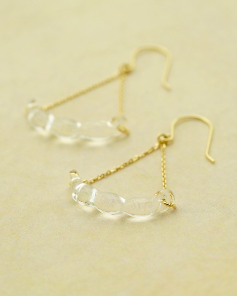 HARIO Lampwork Factory ピアス ワルツ K18 ピアス ワルツ K18