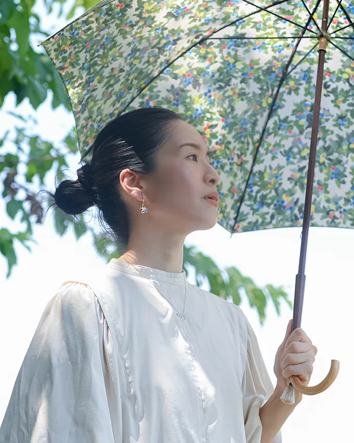 イイダ傘店 雨傘 野いちご ブルーベリー イイダ傘店 ネックレス