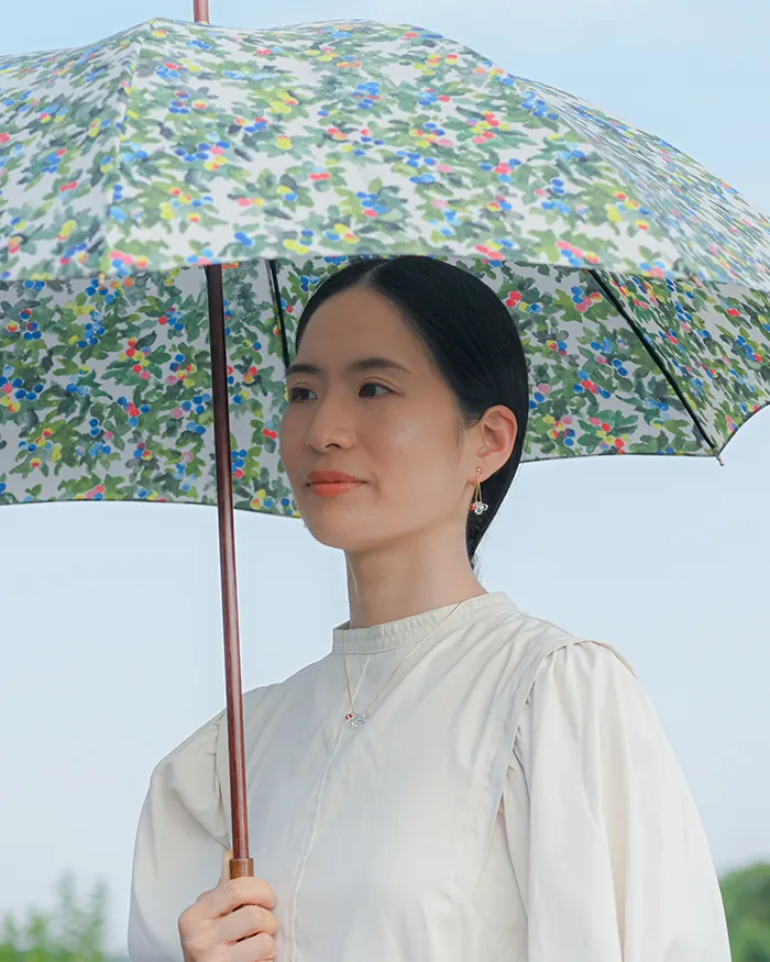 イイダ傘店　雨傘 野いちご ブルーベリー イイダ傘店 雨傘 野いちご ブルーベリー