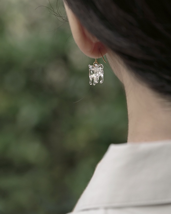 ひーちゃん　オーダーピアス サスペンダー] K10YG ピアス オーバル（037679） ｜ women